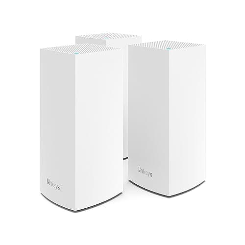 Image of Linksys Velop MX12600 Tri-Band Whole Home Mesh WiFi 6 System (MX4200) WiFi Router, Extender & Booster up to 9000 sq ft, 3.5x Faster Speed for 120+ Devices, MU-MIMO & Parental Controls - 3 Pack, White