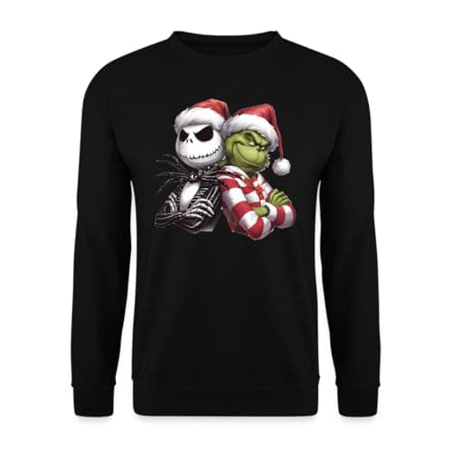 Image of Grinch Jack Skellington | Christmas X-Mas Sweatshirt, black, 3XL