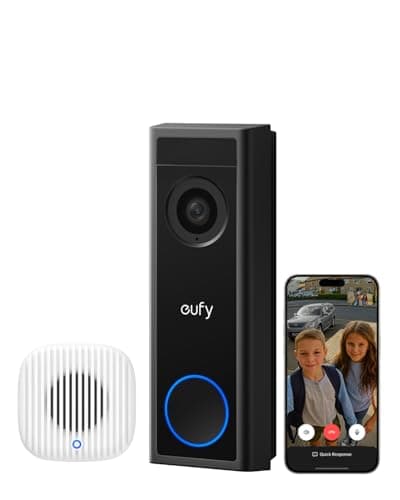 Image of eufy Video Doorbell Camera Wireless C30 with Chime 2, Live Video Calls, 2K FHD, 10 Bell Sounds, Bluetooth Auto-Pairing, Battery Powered, Easy Installation, HomeBase S380 Compatible, No Monthly Fee
