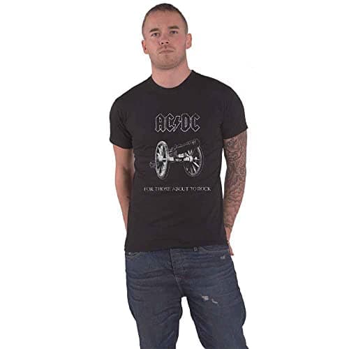 Image of ACDC About To Rock T-Shirt, Black, Large