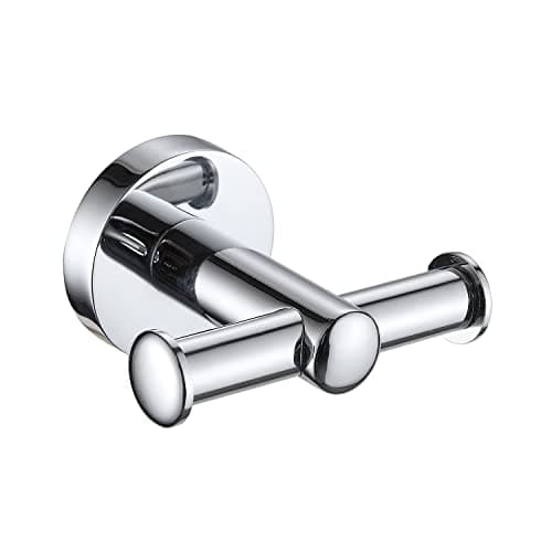 Image of Showerdrape Wall Mounted Bathroom Accessories Stainless Steel Polished Chrome Modernity (Double Robe Hook)