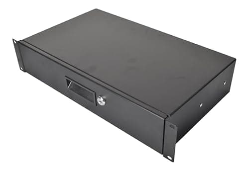 Image of 2U Metal Rack Drawer for Data Racks & Flight Cases with Lock 255mm Deep