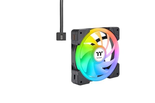 Image of Thermaltake SWAFAN EX 14 ARGB PC Cooling Fan/ 3-Fan pcak/ 500~2000 RPM/Magnetic Connection/Reversable Blades/sync with MB RGB Software/ 140mm / Black