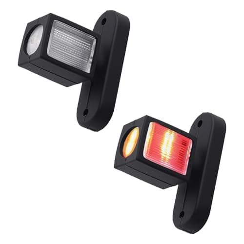 Image of PROZOR 74mm Side Marker Lights - 10-30V LED Trailer Marker Lights, IP65 Waterproof Side Lamps, Double Side/Front/Rear Warning Lights with White Red Amber Lighting for Truck Trailer Lorry RV Caravan
