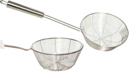 Image of MIXEL Stainless Steel Deep Skimmer, Durable and Long Lasting, Ergonomic Design, Lightweight & Comfortable Grip, Rust-Resistant & Easy to Clean, (20cm)