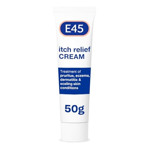 Image of E45 Itch Relief Cream 50 g – Anti Itch Cream for Skin Irritation – Non-Greasy E45 Cream to Relieve Itching – Eczema Dermatitis Cream – Instantly Soothes and Calms Skin - E45 for Itching