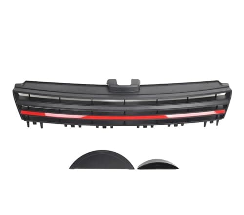 Image of Car Front Grille For VW For Golf 2015 2016 2017 Car Front Bumper Upper Grille Radiator Mesh Grill 5G0853651(Red n Black)