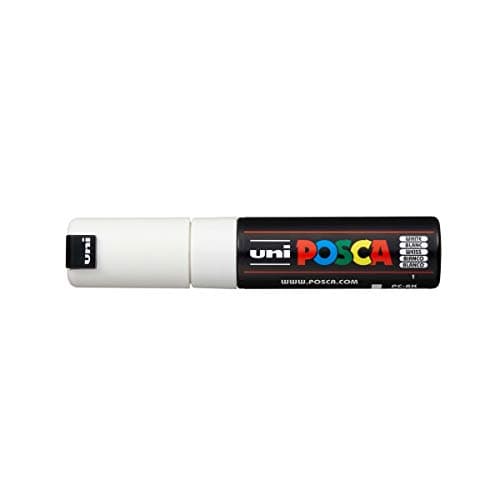 Image of Uni Posca Marker Pen Broad Chisel Tip 8.0mm PC8K - Color: White