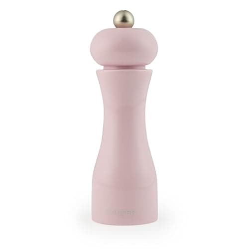 Image of Salter Retro 18.5 cm Seasoning Mill – Manual Salt Grinder or Pepper Mill, Pink Acrylic Body, Ceramic Grind Mechanism, Adjustable Coarseness, Spices, Home, Kitchen, Vintage Design