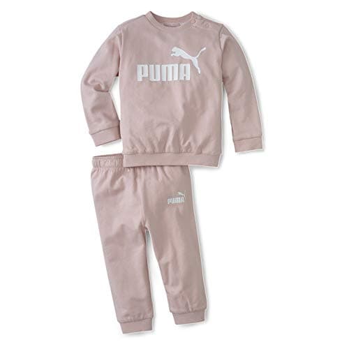 Image of PUMA Minicats ESS Crew Jogger Tracksuit, Unisex Baby, Pink, 1-2Y