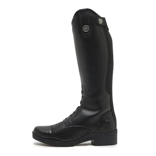 Image of Royal Scot Kids' Annan Tall Riding Boots, Synthetic Vegan Leather, Full-Length Elastic Panel, Anatomic Sole, for Young Riders (Black, Child, UK Footwear Size System, Big Kid, Numeric, Medium, 3.5)