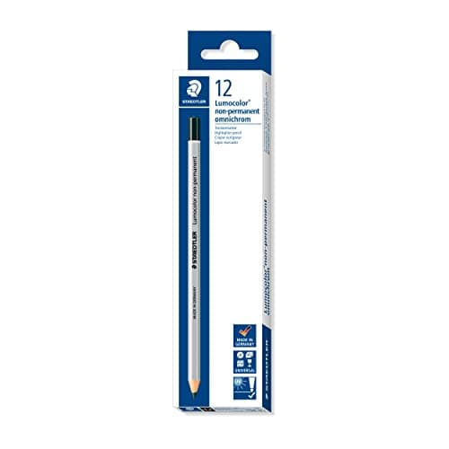 Image of STAEDTLER 108-9 Lumocolor Omnichrom Non-Permanent Pencil - Black (Box of 12)
