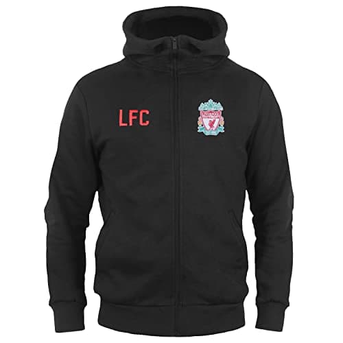 Image of Liverpool FC Official Football Gift Boys Fleece Zip Hoody Black 4-5 Years