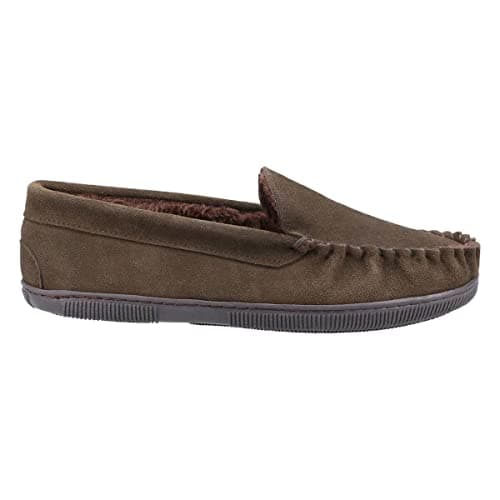 Image of Cotswold Tresham Moccasin Slipper Mens Brown
