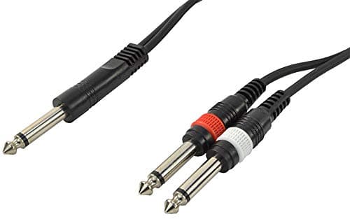 Image of Cobra 2 x Mono 1/4 inch 6.35mm Jack To One Mono Jack Lead 1.5m