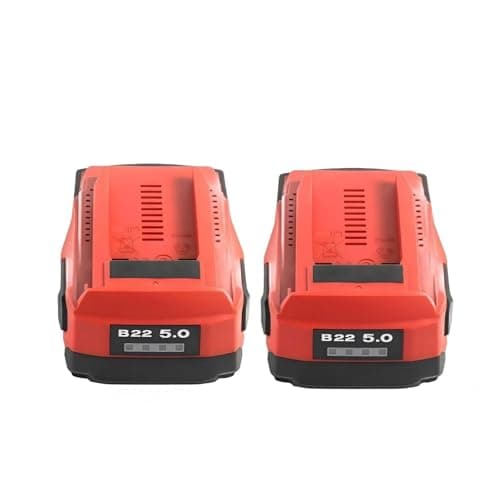Image of New 22V 5Ah Battery, Compatible With Hilti, Replacement Power Tool Battery For 18V 21.6V Cordless Drill Driver And Impact Driver(2pcs 5000mAh)