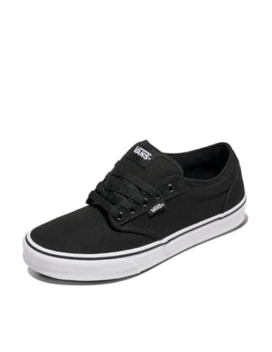 Image of Vans Men's Mn Atwood Sneaker, Black Canvas Black White, 11 UK