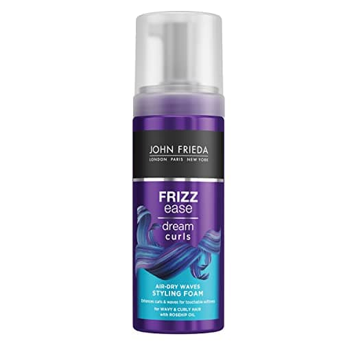 Image of John Frieda Frizz Ease Dream Curls Air Dry Waves Styling Foam 150ml, Wave and Curl Enhancer, Lightweight Anti-Frizz Styling Foam