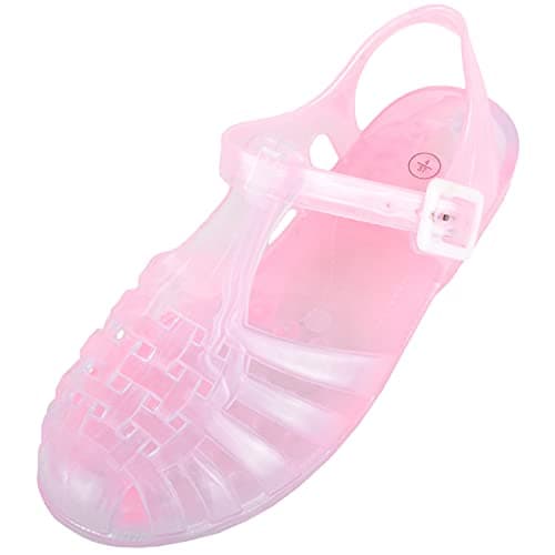 Image of ABSOLUTE FOOTWEAR Womens Casual Summer Holiday Beach Jelly Sandals Shoes, Pink, UK 6 / EU 39