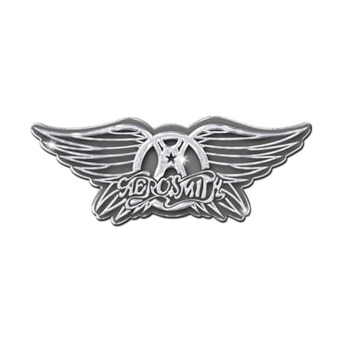 Image of Aerosmith Wings Logo Metal Pin Badge Brooch Album Cover Band Official Product, Metal, one size, Metal