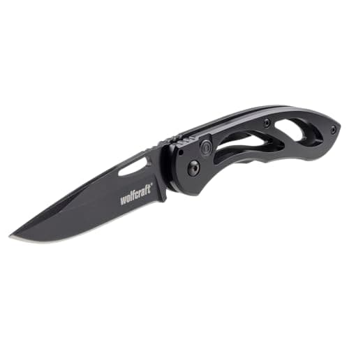 Image of Wolfcraft Leisure Knife with Folding Blade I 4288000 I Versatile leisure knife for hobby and camping