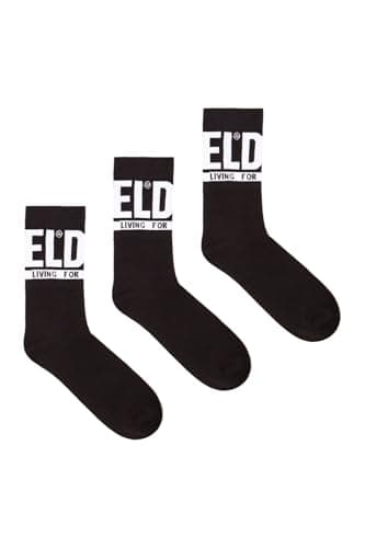 Image of Diesel_SKM-RAY-THREEPACK_SOCKS_Black_L