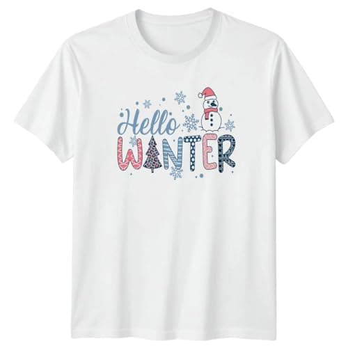 Image of Sassy Souls Hello Winter T-Shirt Christmas for Him and Her 3XL White