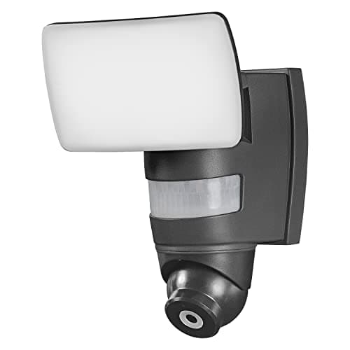 Image of LEDVANCE Smart Security LEDLight with Integrated Camera, FLOODlight for Outside with WiFi Technology, Control Via Mobile Phone App, Google Voice and Alexa Possible, Warm White (3000K), Smart+ Flood