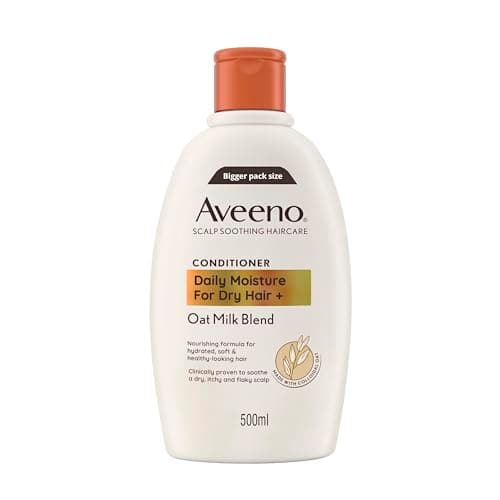 Image of Aveeno Scalp Soothing Haircare Daily Moisture Conditioner, Oat Milk Blend, for Dry Hair, Soothes Dry, Itchy & Flaky Scalp, Clinically Proven, Sulfate Free, 500ml