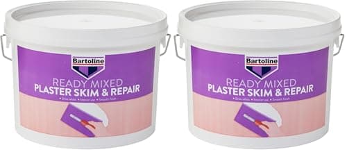 Image of Bartoline Ready Mixed Plaster Skim and Repair 2.5 L, Easy Application Plaster for Wall and Ceiling Repairs (Pack of 2)