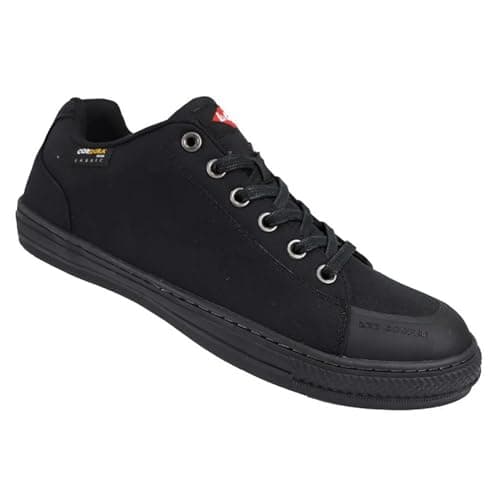 Image of Lee Cooper Workwear LCSHOE149 Unisex SB SRA Retro Baseball Cordura Safety Shoe, Black, 10 UK