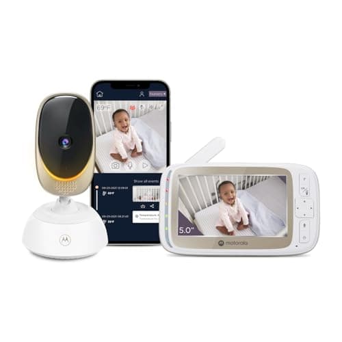 Image of Motorola Nursery VM85 Connect Baby Monitor with Camera – WiFi and Mobile App, 5” Display, Night Vision, Pan/Tilt, Two-Way Talk, Lullabies
