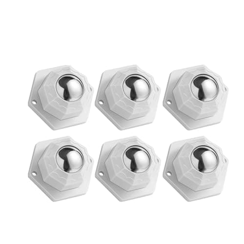 Image of Small Swivel Casters – Universal Replacement Wheels for Light Storage Units & Cabinets(Style 02- White,40pcs)