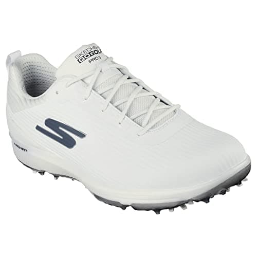 Image of Skechers Go Golf Pro 5 Hyper Golf Shoes for Men, white, 8 UK