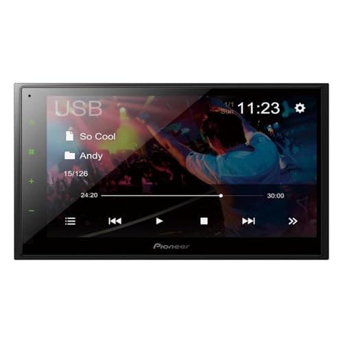 Image of Pioneer DMH-A340DAB Mechafree 6.8” Capacitive touchscreen multimedia player, with Smartphone Mirroring. Bluetooth, DAB/DAB+ Digital Radio, 13-band GEQ