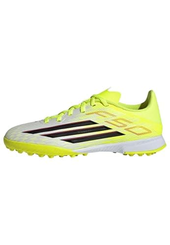 Image of adidas Unisex Kids F50 League Turf Football Shoes Kids, Team Solar Yellow 2/core Black/Lucid red, 11 UK Child