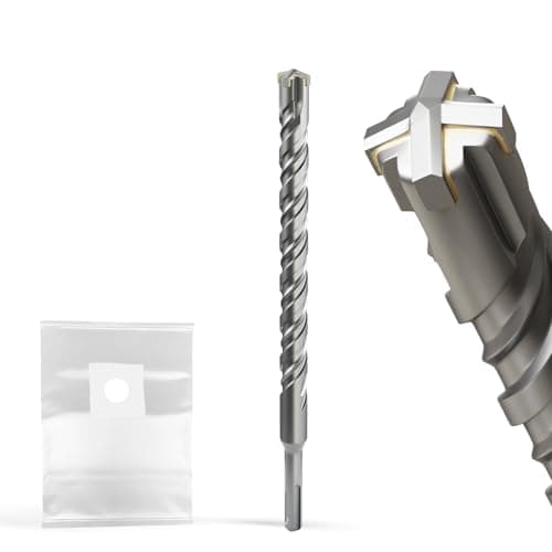 Image of XZH SDS Plus Masonry Drill Bits 18mm x 260mm, Professional Tungsten Carbide Cross Tip, Long SDS Hammer Drill Bits for Wall, Stone, Concrete, Brick