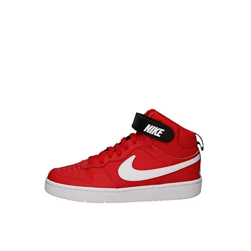 Image of Nike Court Borough Mid 2 (gs), Girl's Basketball Shoe, University Red/White-Black, 5 UK (38 EU)