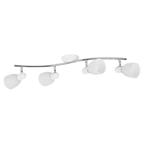 Image of URBNLIVING Dakar LED 4 Way Ceiling Spotlight Bar with Adjustable E14 Fittings and 40W Warm White Bulbs Included Modern Indoor Ceiling Light