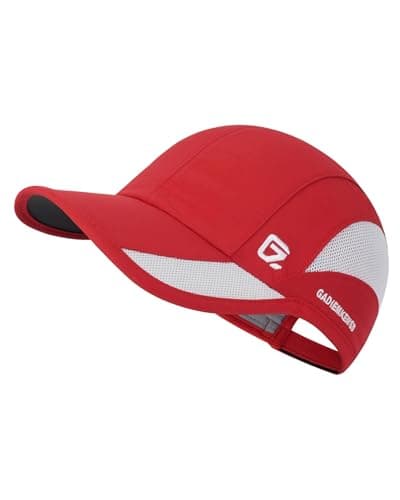 Image of GADIEMKENSD Quick Dry Baseball Cap Mens Womens Cooling Running Hat Summer Sun Hats Workout Accessories for Golf Hiking Gym Cycling Walking Outdoor Camping (Red, S-M)