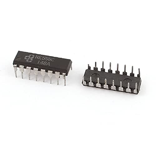 Image of NEW LON0167 2Pcs DIP-16 16Pin NE558 Quad Timer IC Chip for Sequential Timing(2Pcs DIP-16 16Pin NE558 Vierfach-Timer-IC-Chip für sequentielles Timing