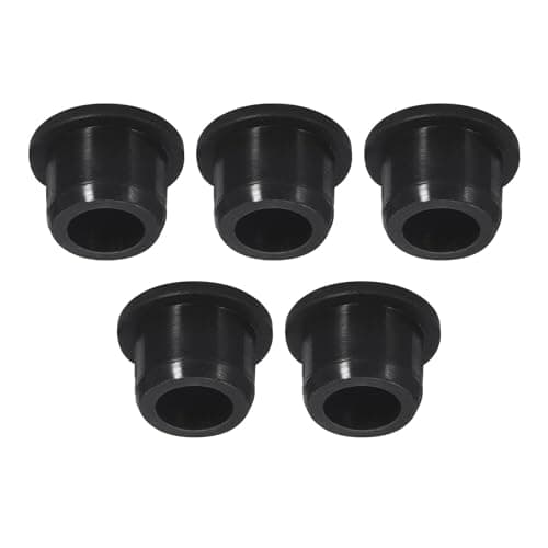 Image of TA-VIGOR Silicone Hole Plug, Waterproof Rubber Stoppers Button Plugs, Round Bungs Hole Sealing Cover Tube Pipe End Caps for 14mm / 0.55" Holes Bottle Pipes, Black 5 pcs