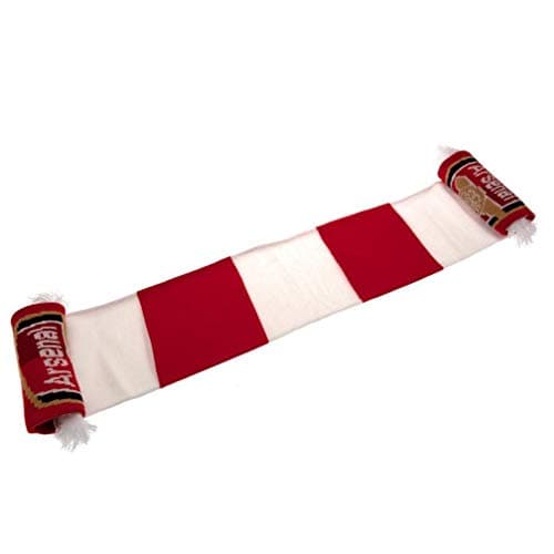 Image of Arsenal FC Bar Scarf (One Size) (Red/White)
