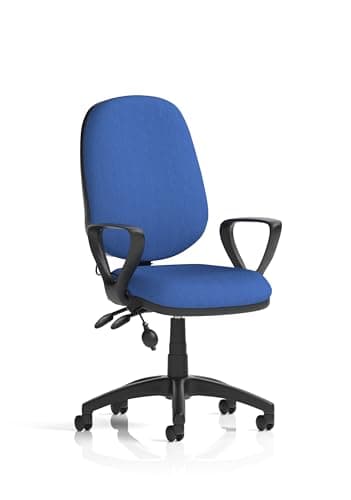 Image of Dynamic Eclipse Plus II Lever Task Operator Chair With Pump Lumbar With Loop Arms Blue