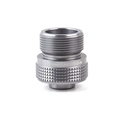 Image of Campingmoon Gas Tank Adapter Camping Stove Adapter Propane Gas Canister Convertor EN417 Lindal Valve Flat Canister to 1L MAPP Gas Tank Adaptor Z20