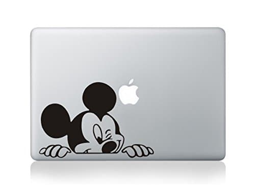 Image of Macbook 13 inch decal sticker Disney Mickey Mouse Peeking art for Apple Laptop