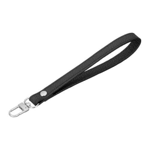Image of PATIKIL Leather Wristlet Strap, PU Leather Wristlet Keychain Strap Hand Wrist Lanyard Replacement for Women Wallet Clutch Purse Phone Car Key Handbags Accessory, Black
