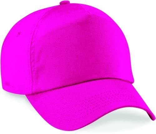 Image of Integriti UK Plain Baseball Cap 10+ Colours Mens Ladies Hat Summer Adjustable Fuchsia Pink