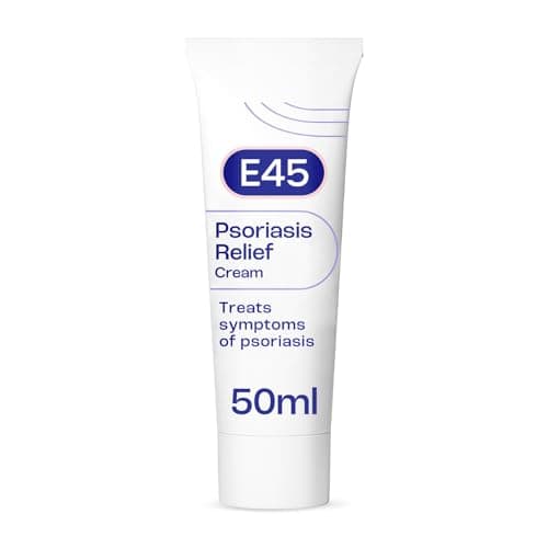 Image of E45 Psoriasis Cream 50 ml – Treatment for Psoriasis Symptoms – to Reduce Scaling, Itching, Redness, Roughness, Dry, Hard Skin – Moisturising E45 Cream – Relieve Irritated Skin
