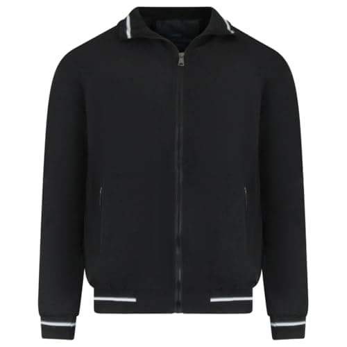 Image of Charles Norton Mens Jacket Casual Warm Coat Padded Bomber Padded Hoylake M-2XL (UK, Alpha, XL, Regular, Regular, Black)